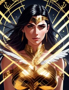 DreamShaper_32_A_ilustration_of_a_greek_goddes_Wonder_Woman_sh_0