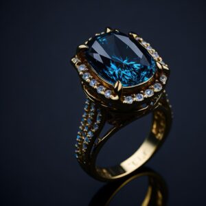 Leonardo_Diffusion_blue_diamond_encrusted_in_a_gold_ring_on_a_1